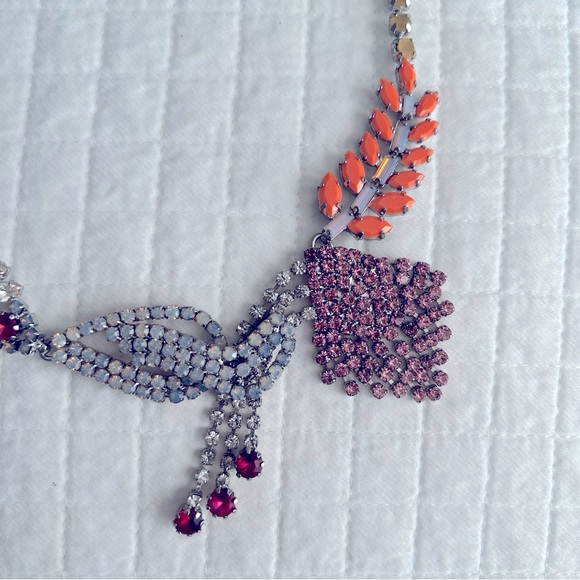 Ann Taylor Statement Rhinestone Jewel Necklace - Picture 3 of 5